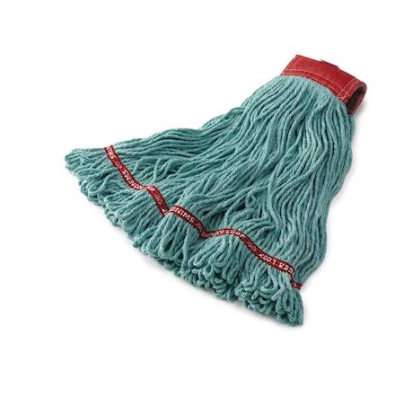 5 in String Wet Mop, 28 oz Dry Wt, Side Gate Connection, Looped-End, Green, Cotton/Rayon/Polyester MPN:FGC15306GR00