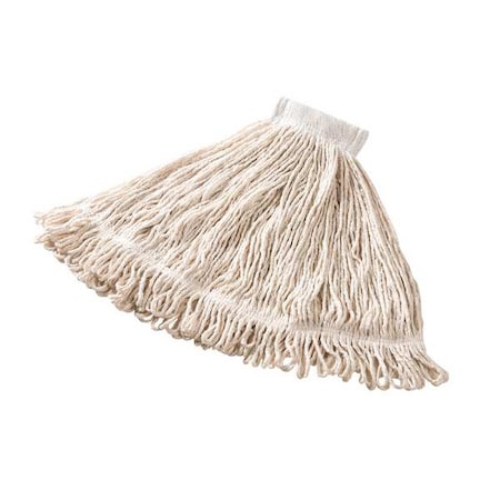 5 in String Wet Mop, 18 oz Dry Wt, Side Gate Connection, Looped-End, White, Cotton/Synthetic MPN:FGD25306WH00