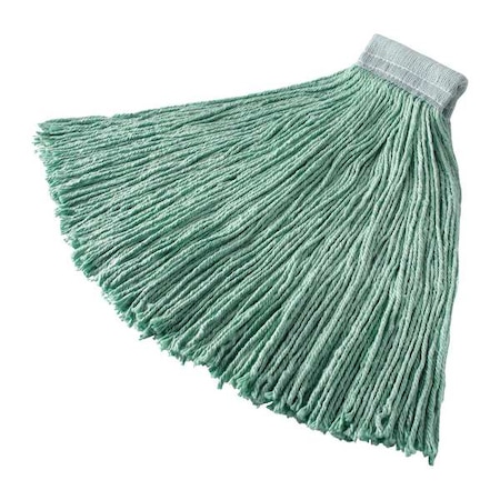 5 in String Wet Mop, 28 oz Dry Wt, Clamp On Connection, Cut-End, Green, Synthetic, PK6 MPN:FGF13700GR00