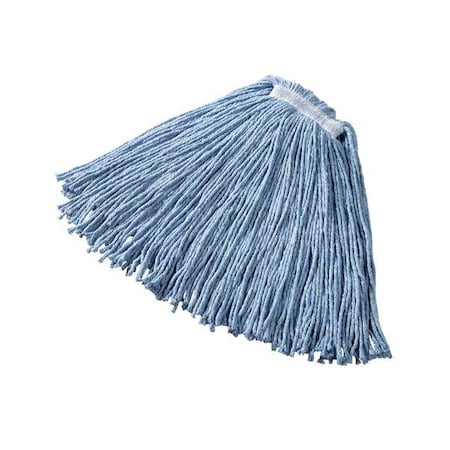 1 in String Wet Mop, 16 oz Dry Wt, Slide On Connection, Cut-End, Blue, Synthetic, PK12 MPN:FGF51600BL00