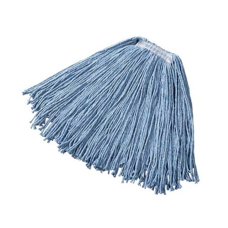 1 in String Wet Mop, 18 oz Dry Wt, Slide On Connection, Cut-End, Blue, Synthetic, PK12 MPN:FGF51700BL00