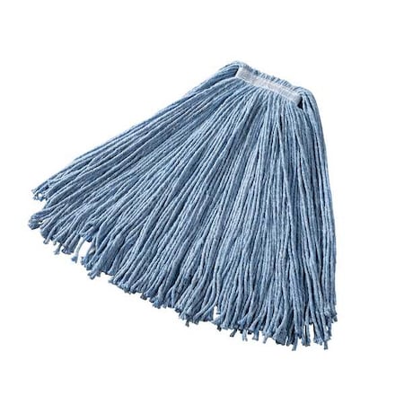 1 in String Wet Mop, 28 oz Dry Wt, Slide On Connection, Cut-End, Blue, Synthetic, PK12 MPN:FGF51800BL00