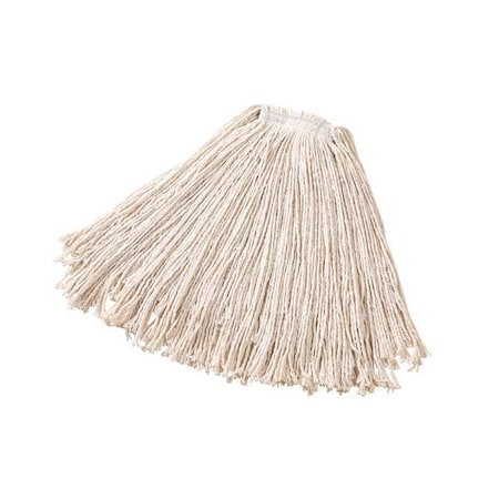 1 in String Wet Mop, 28 oz Dry Wt, Slide On Connection, Cut-End, White, Cotton/Synthetic, PK12 MPN:FGF51800WH00