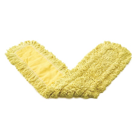 24 in L Dust Mop, Looped-End, Yellow, Cotton/Synthetic MPN:FGJ15300YL00