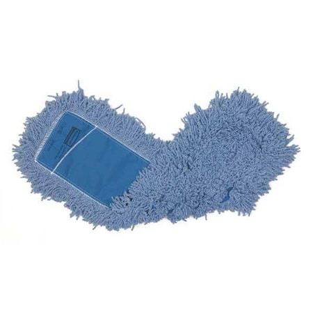 24 in L Blended Mop Head, Looped-End, Blue, Cotton/Synthetic MPN:FGJ25300BL00