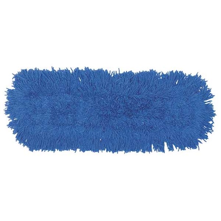 24 in L Flat Dust Mop, Slide On Connection, Looped-End, Blue, Synthetic MPN:FGJ35300BL00