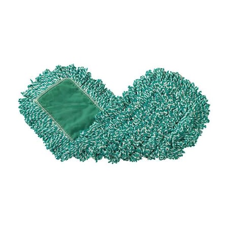 24 in L Dust Mop, Slide On Connection, Looped-End, Green, Microfiber MPN:FGJ85300GR00