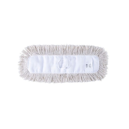 24 in L Dust Mop, Slide On Connection, Cut-End, White, Cotton, FGK15300WH00 MPN:FGK15300WH00