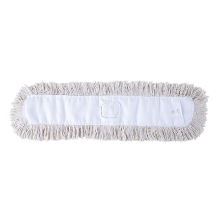 36 in L Dust Mop, Tabs/Pockets Connection, Cut-End, White, Cotton MPN:FGK15500WH00