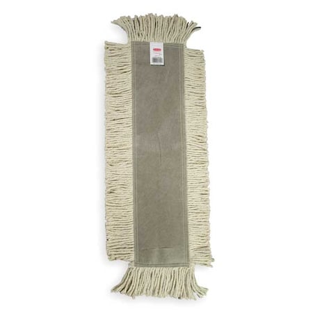 24 in L Dust Mop, Slide On Connection, Cut-End, White, Cotton, FGL15300WH00 MPN:FGL15300WH00