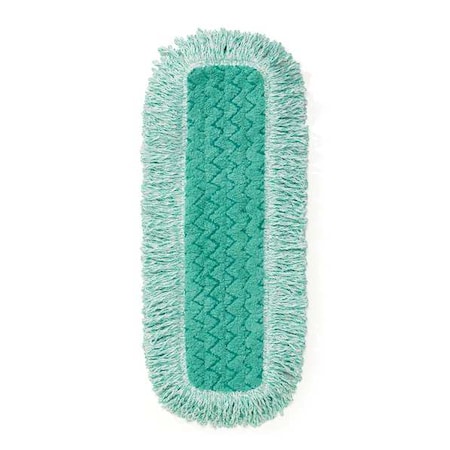 18 in L Dust Mop, Hook-and-Loop Connection, Fringe End, Green, Microfiber, FGQ41800GR00 MPN:FGQ41800GR00