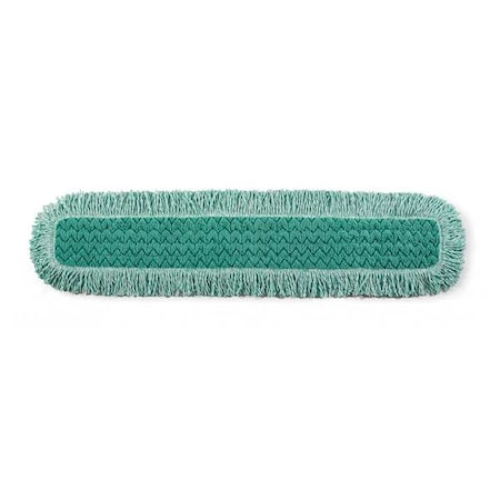 36 in L Dust Mop, Hook-and-Loop Connection, Fringe End, Green, Microfiber MPN:FGQ43800GR00