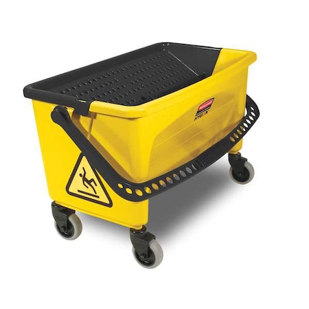 7 gal HYGEN Down Press Mop Bucket and Wringer, Yellow, Plastic MPN:FGQ90088YEL
