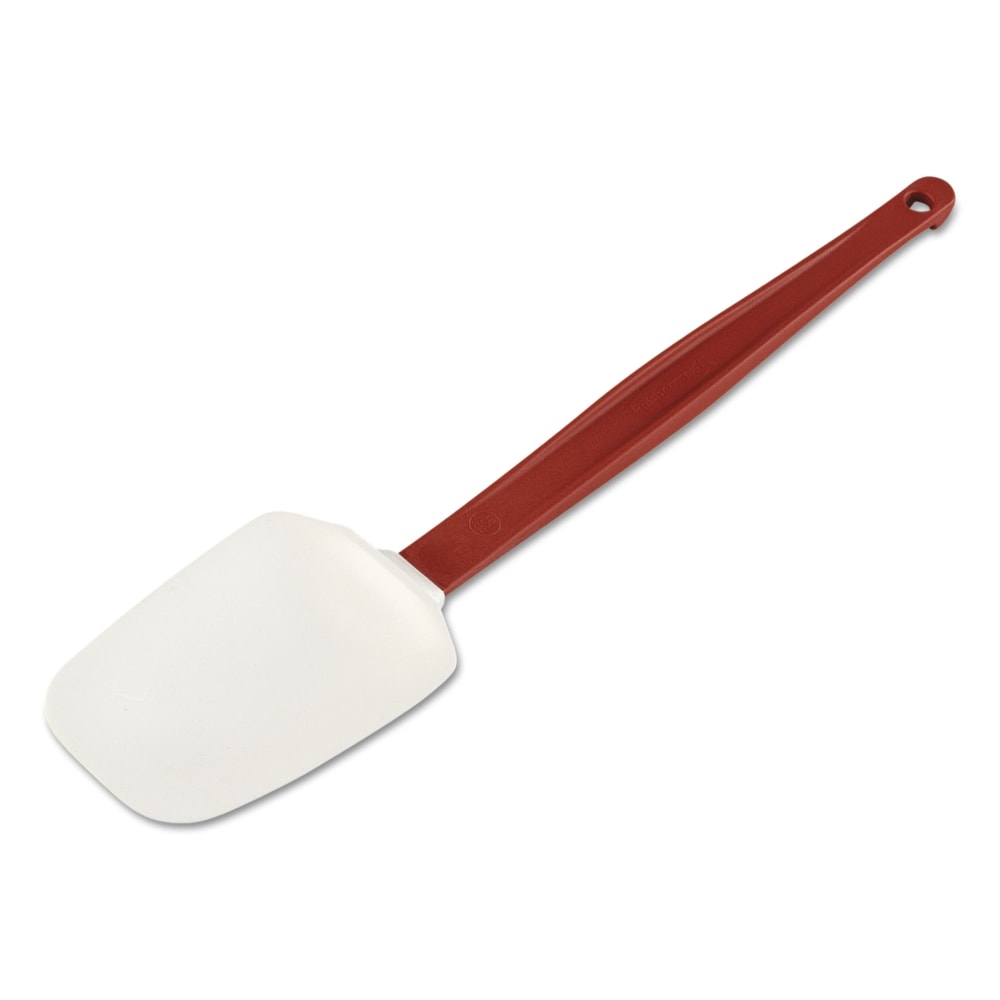 Rubbermaid Commercial High Heat Scraper Spoon, 13-1/2in, White/Red MPN:FG196700RED