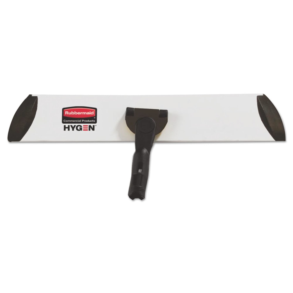 Rubbermaid Commercial Executive Microfiber Single-Sided Flat Mop Frame, 3.5 x 17, Aluminum, Black/Silver MPN:1863893