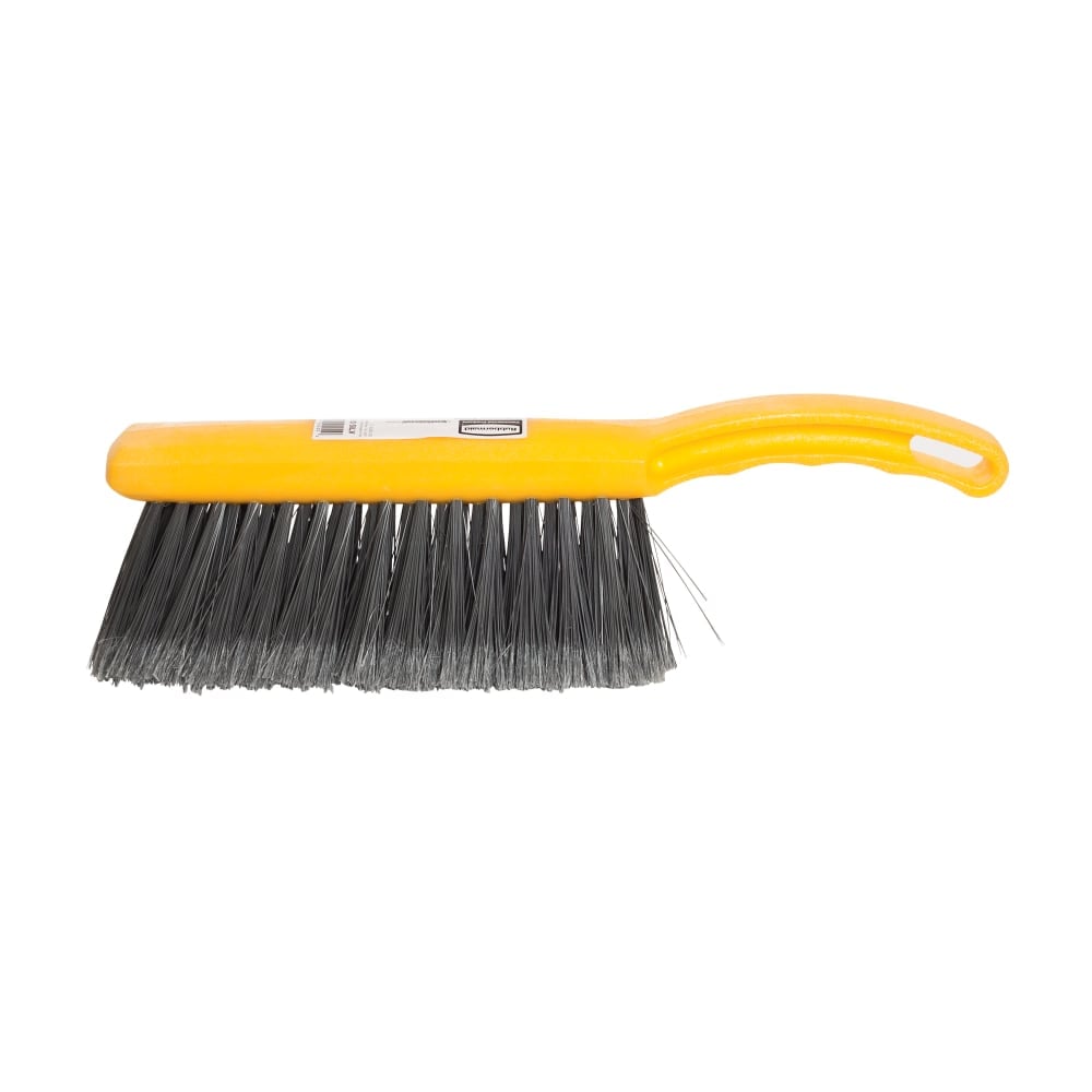 Rubbermaid Commercial Countertop Block Brush - 8in Synthetic Bristle - 12.5in Overall Length - Yellow, Silver - 1 Each MPN:6342