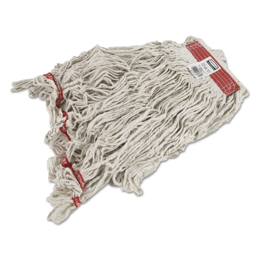 Rubbermaid Commercial Swinger Loop Wet Mop Heads, Cotton/Synthetic, White, Large, 6/Carton MPN:FGC11306WH00