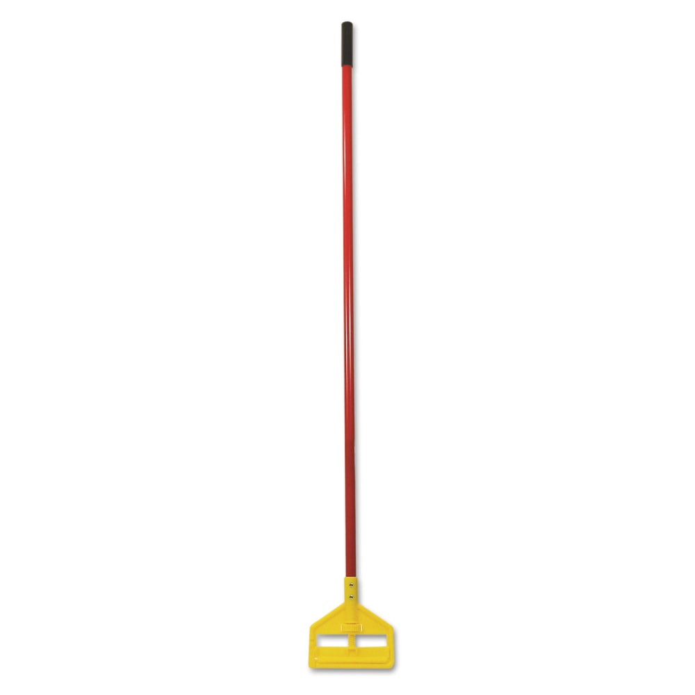 Rubbermaid Commercial Invader Fiberglass Side-Gate Wet-Mop Handle, 60in, Red/Yellow MPN:FGH14600RD00