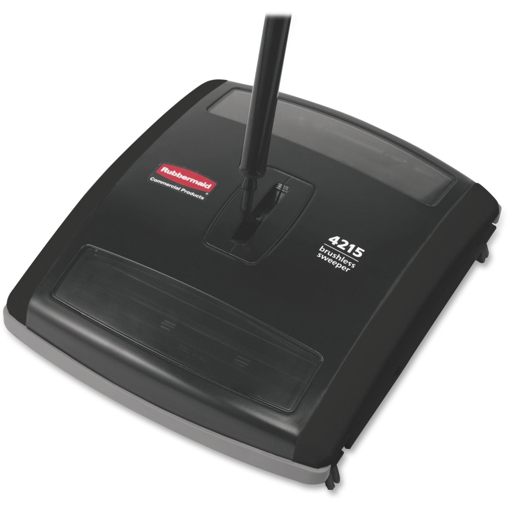 Rubbermaid Brushless Mechanical Sweeper, 44in, Black/Yellow MPN:RCP421588BK