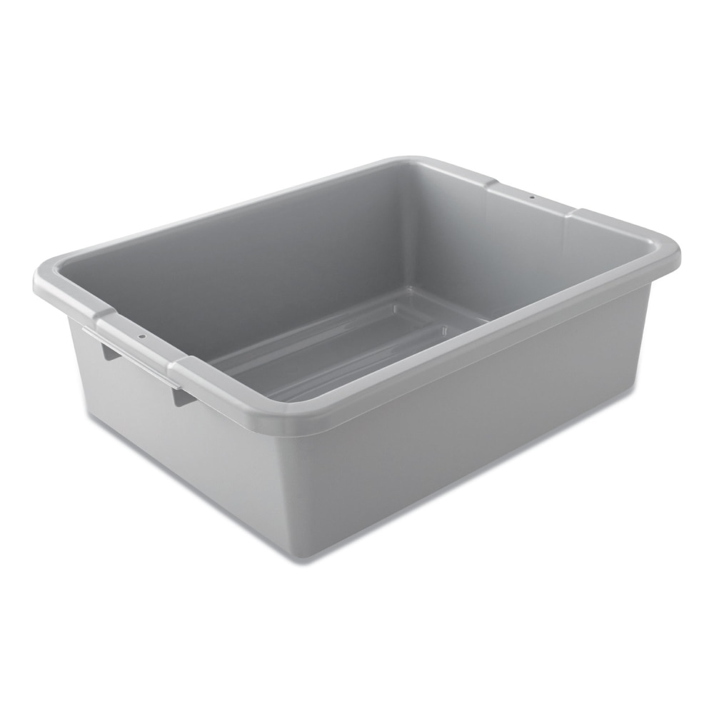 Rubbermaid Commercial Bus/Utility Box, 17.3in x 7in x 21.5in, Gray MPN:FG335192GRAY