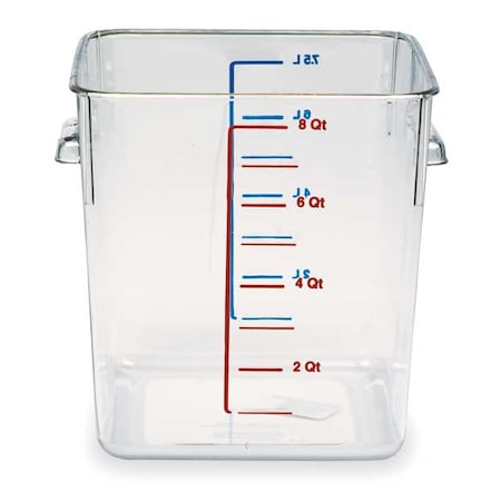 Food Storage Container, 8 3/4 in L, Clear MPN:FG630800CLR