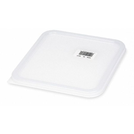 Square Lid Container Food Storage Container Lid, White, Polyethylene MPN:FG650900WHT