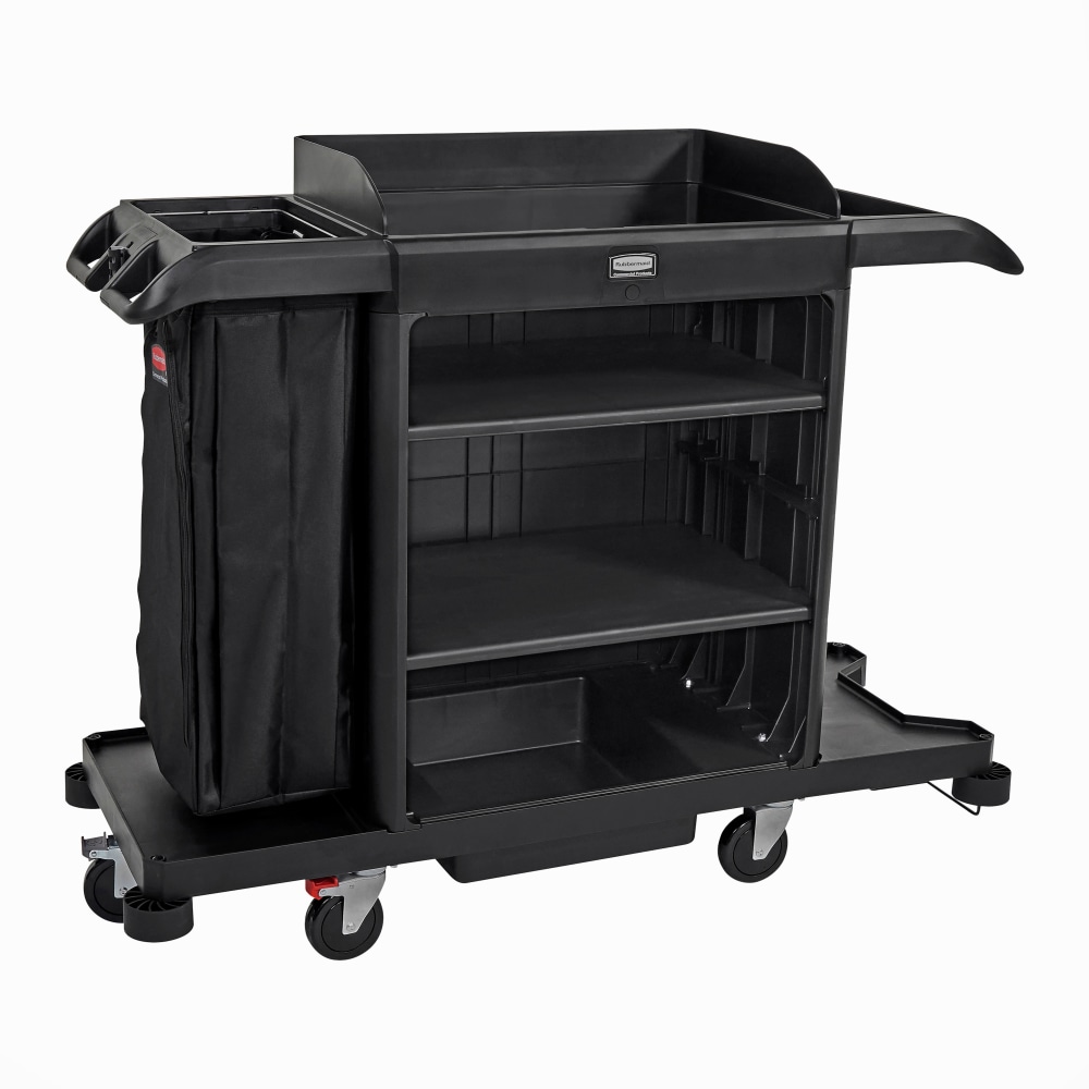 Rubbermaid Commercial Full-Size Housekeeping Cart, Black MPN:2202581