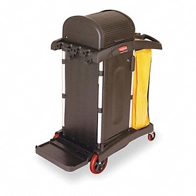 Microfiber Janitor Cart 54 H 34 gal Cap. MPN:FG9T7500BLA