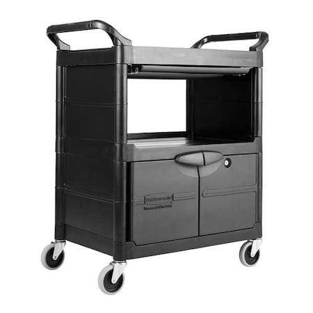 Utility Cart w/Doors Back Panel Drawer MPN:FG345700BLA