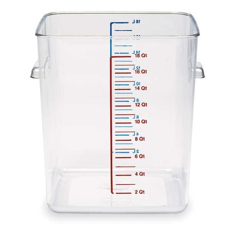 Space Saving Cont Sq 18QT/17L Clr MPN:FG631800CLR
