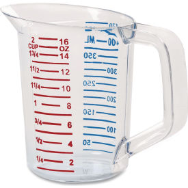 Rubbermaid® Commercial Bouncer Measuring Cup 16 oz Plastic Clear FG321500CLR