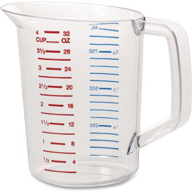 Rubbermaid® Commercial Bouncer Measuring Cup 32 oz Plastic Clear FG321600CLR