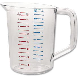 Rubbermaid® Commercial Bouncer Measuring Cup 2 qt Plastic Clear FG321700CLR