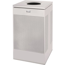 Rubbermaid® Designer Line Silhouettes Waste Receptacle with Liner 20 gallon Silver Metallic FGSC18EPLSM