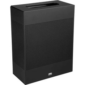 Rubbermaid® Silhouette Steel Rectangular Trash Can W/Plastic Liner 22-1/2 Gal. Black FGSR18EPLTBK