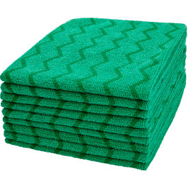 Rubbermaid® HYGEN™ Microfiber Cloth 16 x 16 Green 12/PK FGQ62000GR00