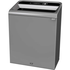 Rubbermaid® Configure Decorative Steel Trash Can Landfill Lid 45 Gallon Grey Stenni 1961507