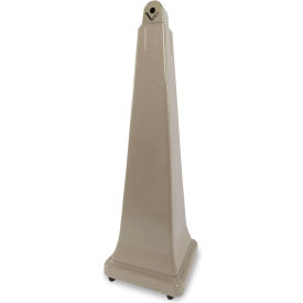 Rubbermaid® GroundsKeeper Cigarette Waste Collector Pyramid 1 gal 12.25x39.75 Beige FG257088BEIG