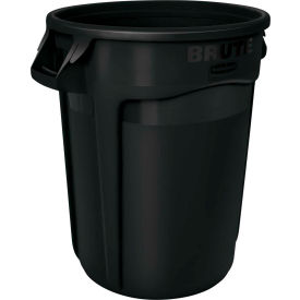 Rubbermaid Brute® Container w/Venting Channels 32 Gallon - Black 1867531 1867531