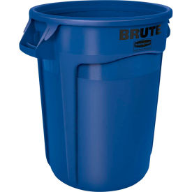 Rubbermaid Brute® 2643-60 Trash Container w/Venting Channels 44 Gallon - Blue FG264360BLUE
