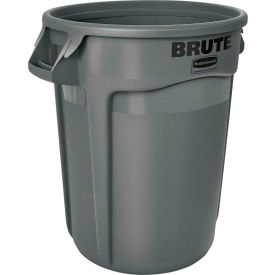 Rubbermaid Brute® 2643-60 Trash Container w/Venting Channels 44 Gallon - Gray FG264360GRAY