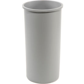 11 Gallon Round Rubbermaid Waste Receptacle - Gray FG294700GRAY