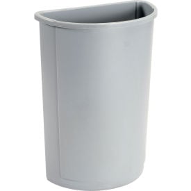 21 Gallon Half Round Rubbermaid Waste Receptacle - Gray FG352000GRAY