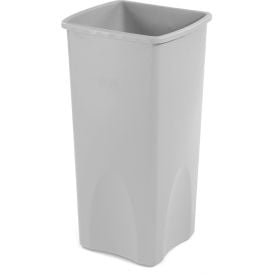 23 Gallon Square Rubbermaid Waste Receptacle - Gray FG356988GRAY - Pkg Qty 3