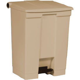 Rubbermaid® Fire Safe Step On Plastic Container 18 Gallon Beige - FG614500BEIG FG614500BEIG