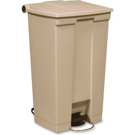 Rubbermaid® Fire Safe Step On Plastic Container 23 Gallon Beige - FG614600BEIG FG614600BEIG