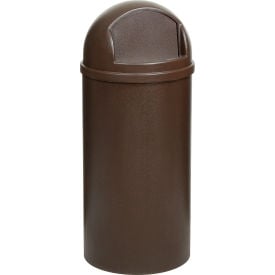 15 Gallon Rubbermaid Marshal Waste Receptacle - Brown FG816088BRN