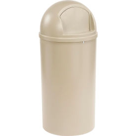 25 Gallon Rubbermaid Marshal Waste Receptacles - Beige FG817088BEIG