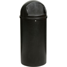 25 Gallon Rubbermaid Marshal Waste Receptacles - Black FG817088BLA