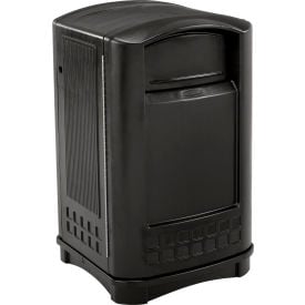 Rubbermaid® Plastic Square Side Opening Trash Can 50 Gallon Black FG396400BLA